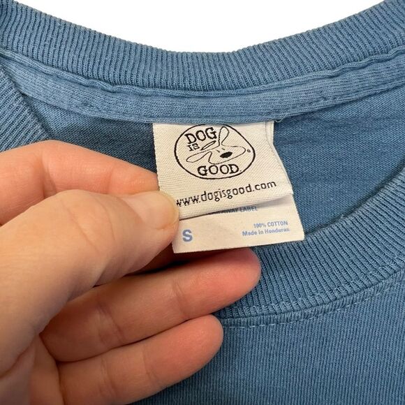 Dog is Good Never Drink Alone Blue Short Sleeve Graphic T-Shirt Sz s Labrador - Picture 6 of 15